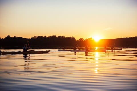 Idyllic sunset kayak tour in Stockholm Archipelago only 30 minutes from the city