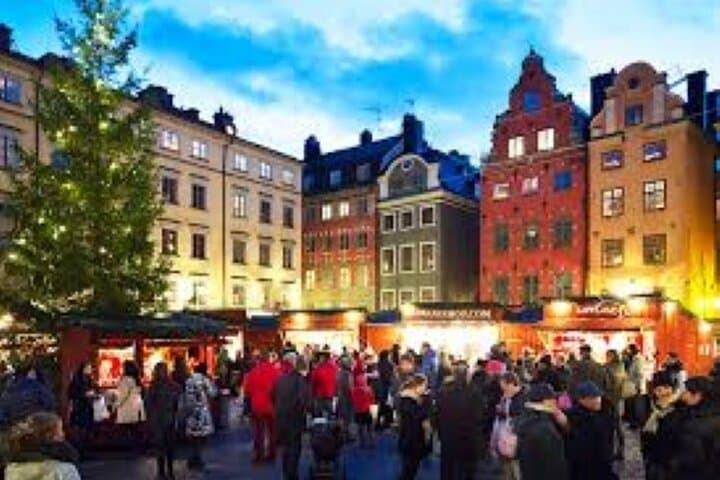 Stockholm Old Town, Stortorget with its annual Christmas Market.