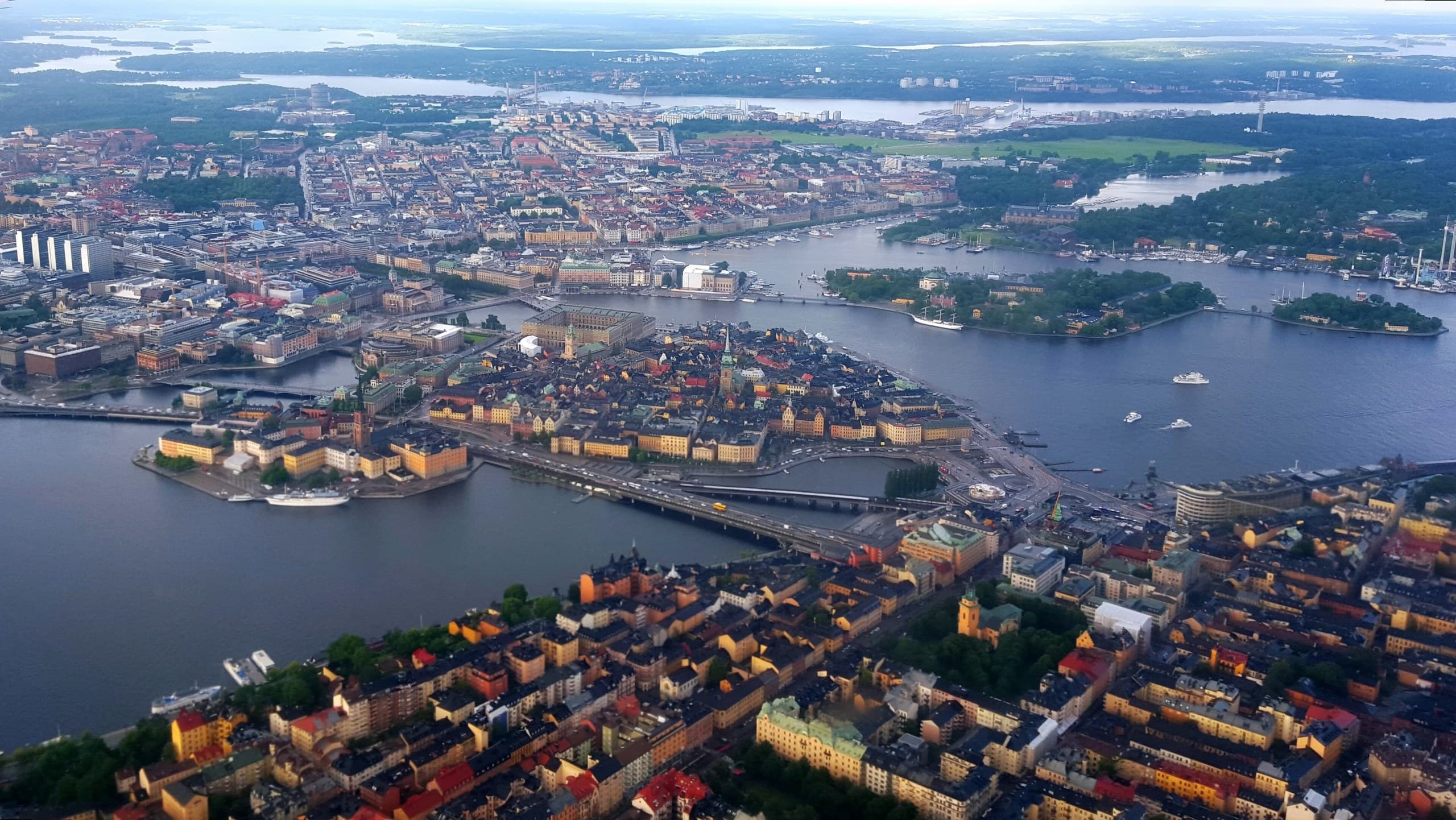 Gamla Stan’s colourful waterfront houses, Stockholm