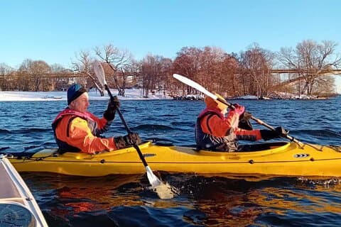 Winter Kayak Tour in Stockholm City (Dry Suit Kayaking)