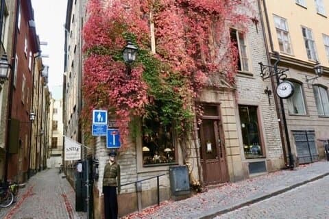 Stockholm Old Town with its intriguing narrow alley ways.