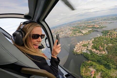 The Stockholm Highlights in a 12-minute Helicopter Tour