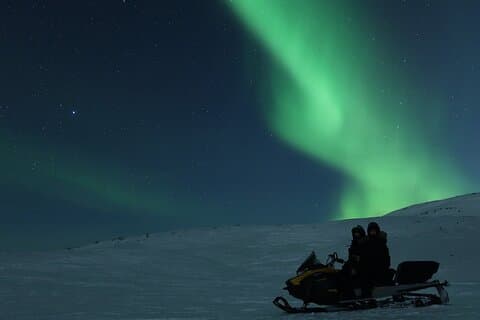 From Kiruna: Aurora Snowmobile Adventure