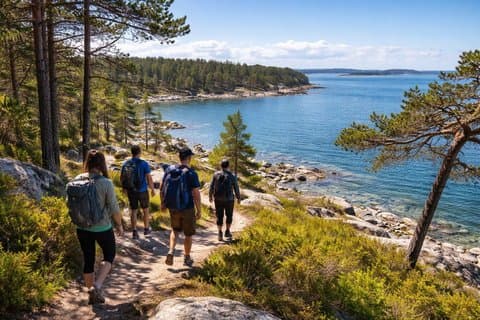 Stockholm Archipelago Hike with Boat, Fire & Beach on Nåttarö
