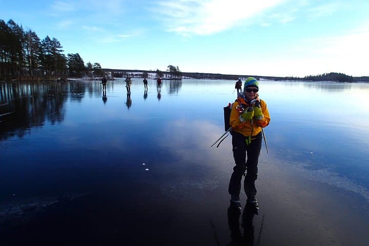 Ice skating on Lake Mälaren