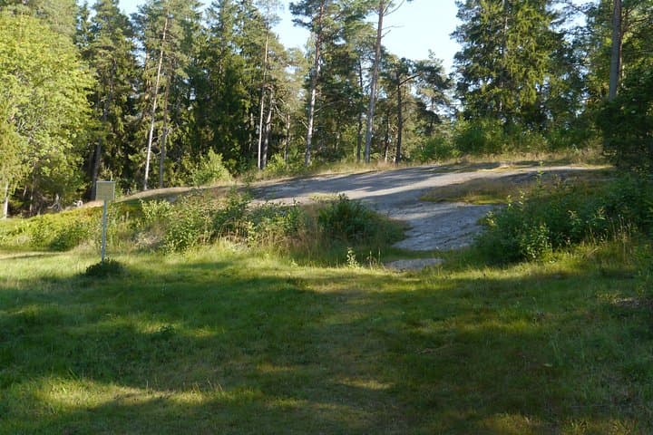 Walking true the woods in order to get to Örsta