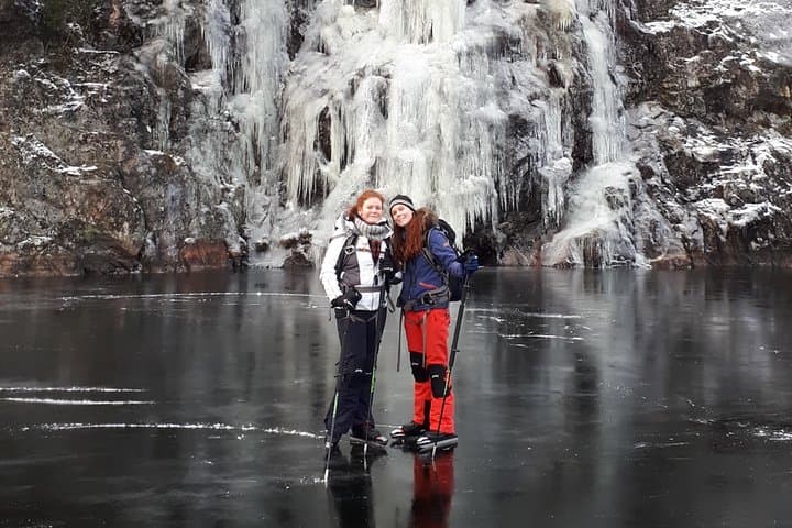 Ice skating on natural ice