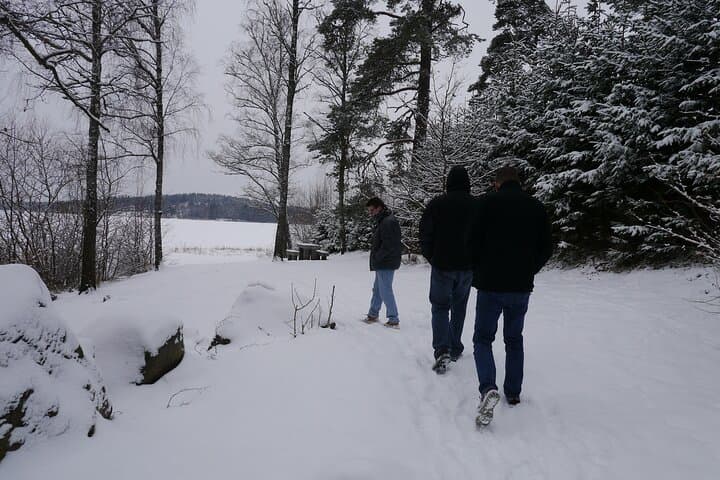 winter view towards the water at the site