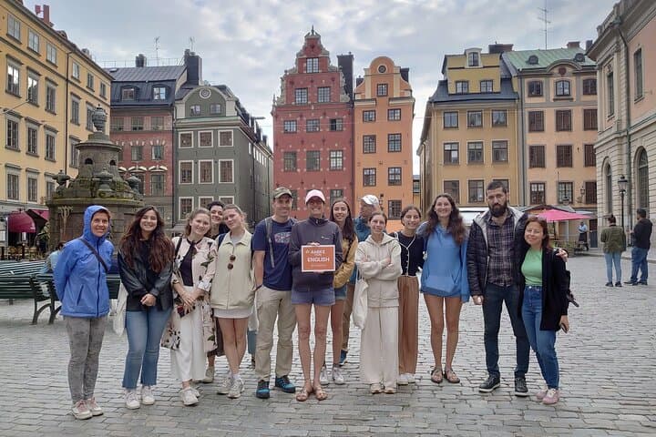 Group photo at Stortorget Square, one of the highlights of the Old Town.