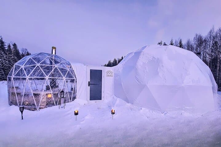 Sleep in a Glass Igloo Under Northern Lights