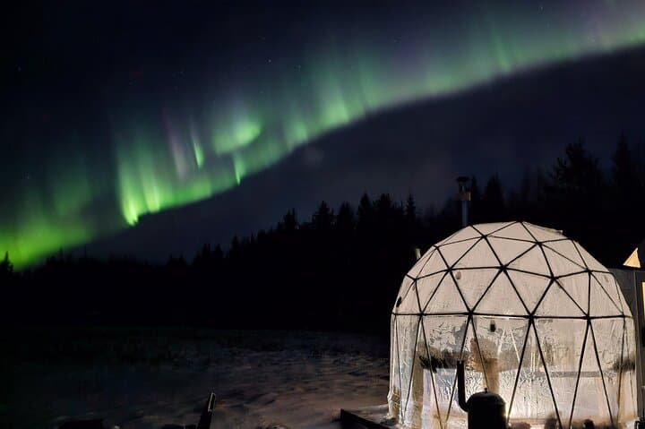 Sleep in a Glass Igloo Under Northern Lights