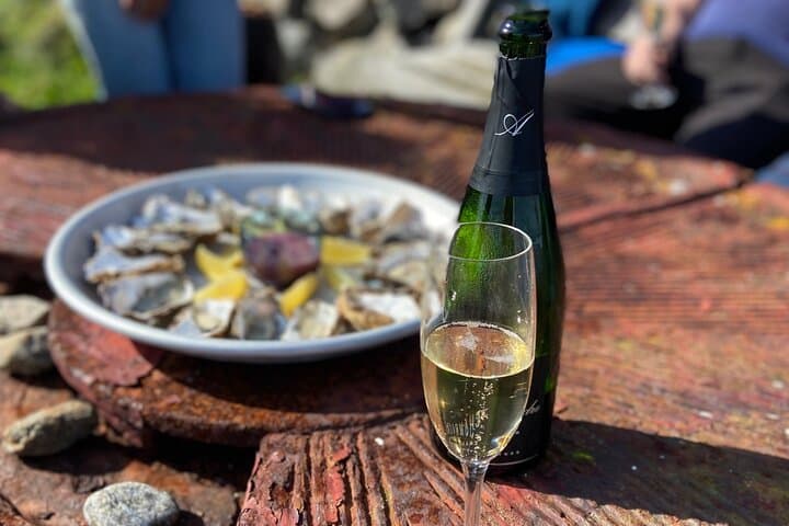 Optional on arrival oysters and Champagne.