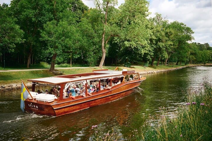 Classic Wooden Boat in the Stockholm Djurgården Canal