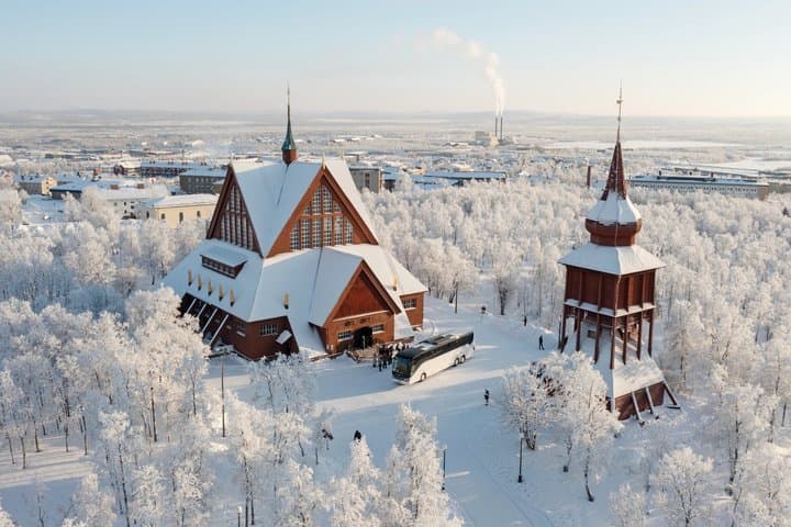 From Kiruna Icehotel Sami Reindeer Museum and City Tour