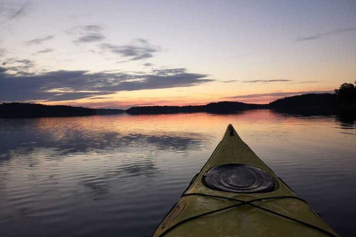 Sunset Kayak Tour in the Stockholm Archipelago + Swedish Fika