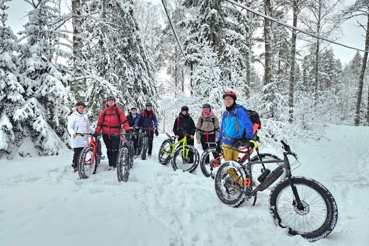 Stockholm Fat Bike Forest Adventure with Lunch and Sauna